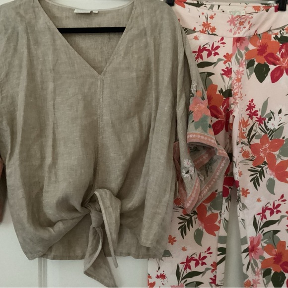 Pants suit - embroidered sleeves on top to match floral pattern on pants - Picture 8 of 9